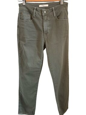 Fidelity Denim Angel Prototype Sample Skinny Jeans Olive Green USA 26